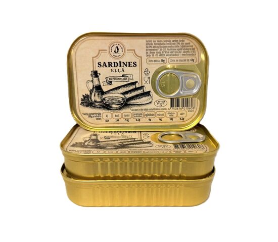 Sardīnes eļļā bez pievienota sāls